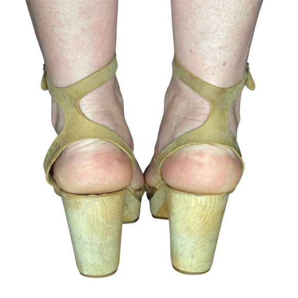 Swedish Hasbeens Toffel Women Strappy Ankle-Strap Sandal Tan Learher Sz 39 /US 8 - Picture 6 of 8